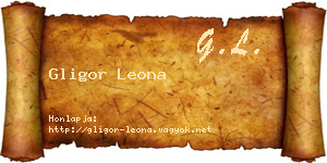 Gligor Leona névjegykártya